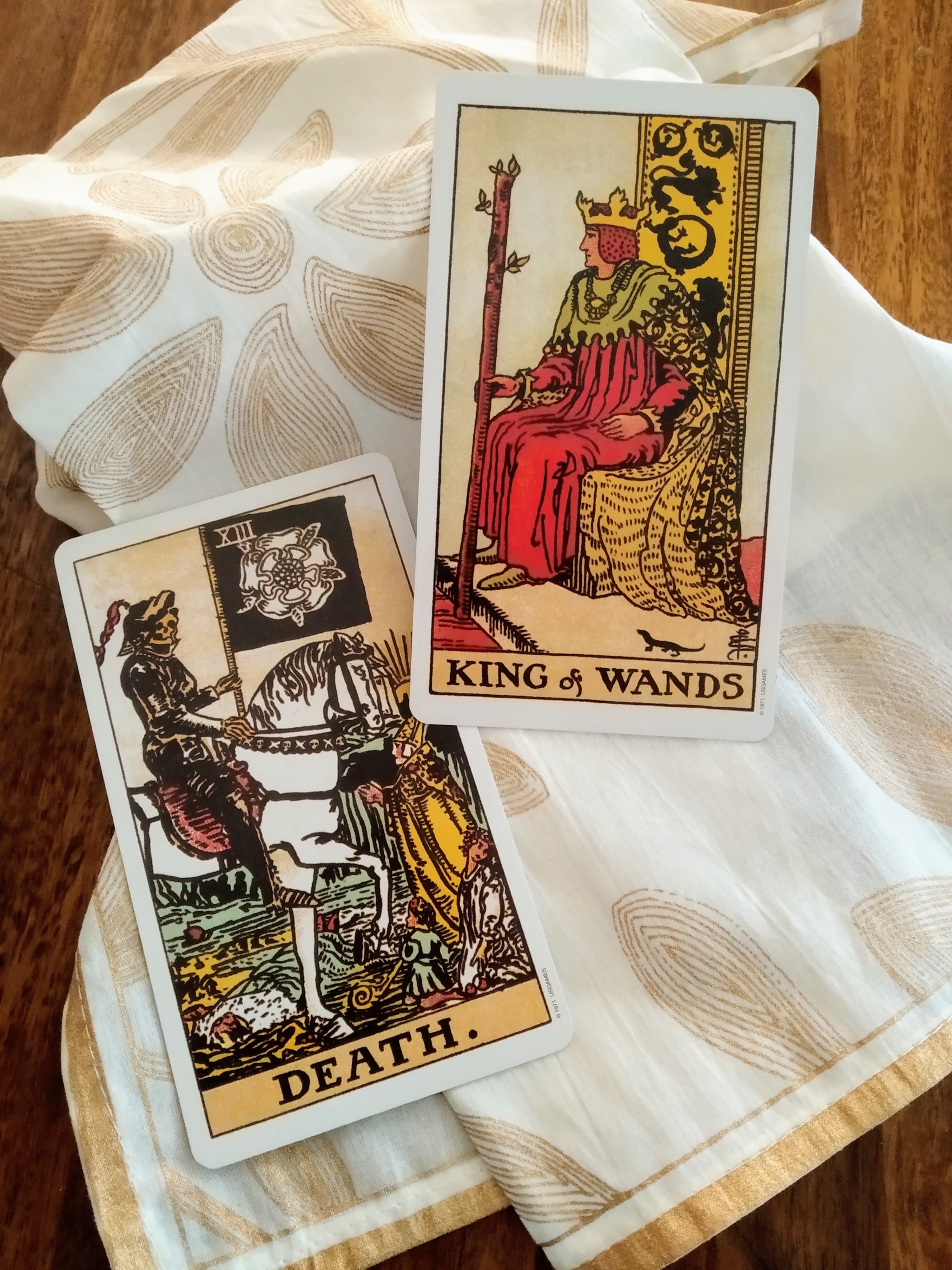 tarot   reading, raider waite tarot, daily tarot, june 2019 tarot, death card, king of wands